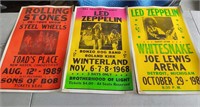 Led Zeppelin & Rolling Stones Concert Posters