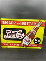 Modern Bigger Better Pepsi Cola 5 cents Worth a