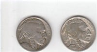 2 Early US Buffalo Nickels