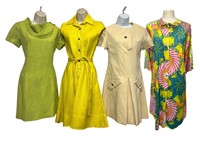 Three Vintage 1970s Summer Dresses