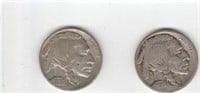 2 Early US Buffalo Nickels