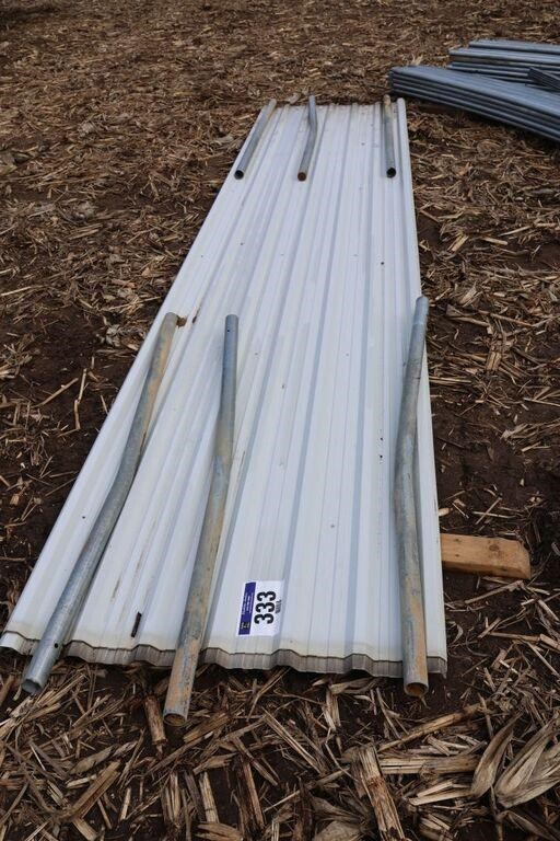 9 PIECES OF 170" X 38" BARN STEEL