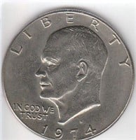 US 1974 D Eisenhower Dollar Coin