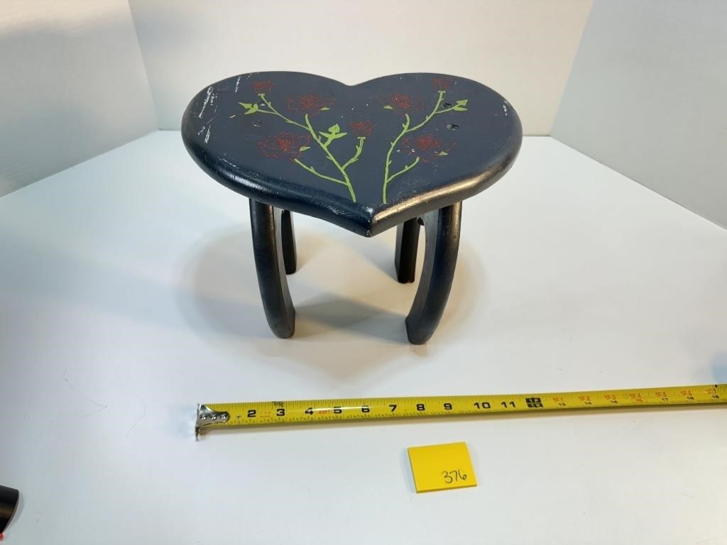 Hand Painted Wooden Foot Stool
