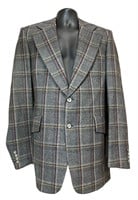 CHRISTIAN DIOR Plaid Wool Men's Sport Coat