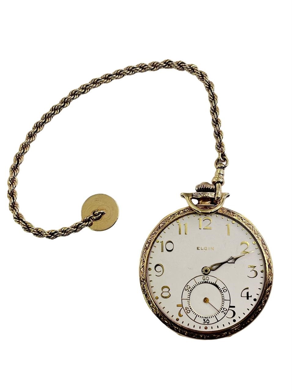 Vintage 14k Gold LORD ELGIN Pocket Watch