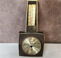 Vtg Taylor USA Deco Thermometer/Barometer