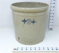 2 Gallon Stoneware Pottery Crock