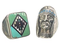 Sterling Silver Turquoise Native American Rings