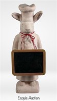 Rabbit Chef Chalkboard Sculpture