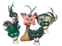 Collection Mardi Gras Feather Masks