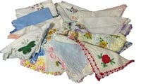 Vintage Embroidered, Crochet Handkerchiefs