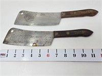 (2) Toeterville Iowa Co-op Butcher Knives