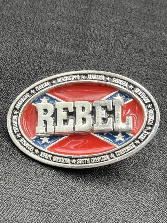 Confederate REBEL Belt Buckle