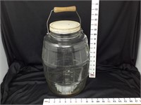 Barrel Glass Pickle Jar