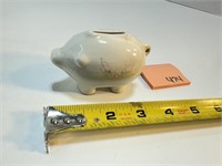 Tiny Vtg Porcelain Piggy Bank