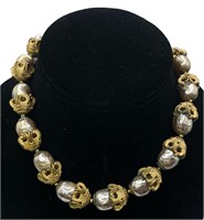 1950's MIRIAM HASKELL Baroque Pearl Necklace