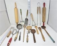 Wood Handled Kitchen Collectibles