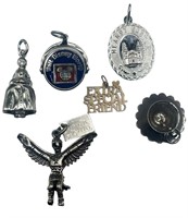 Collection Vintage Sterling Silver 14k Gold Charms