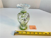 Hand painted Glass vase