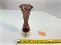 Vtg Plum Colored Glass vase