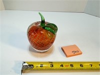 Art Glass Apple Paper Weight