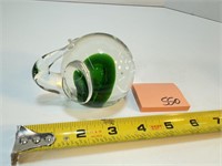 Green Elephant Art Glass Paper Weight