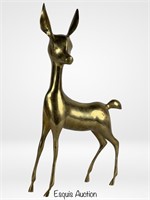 Vintage Solid Brass Doe/ Deer Statue