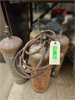 Lot of 4 Acetylene Tanks