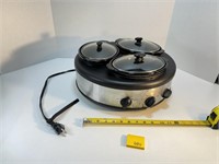 Farberware 3 Crock Heating Slow Cooker