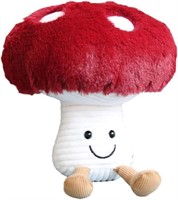 Red Mushroom Plush Pillow, Kids Gift, 21.6IN