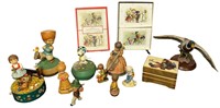 ANRI, REUGE Wood Carved Music Boxes, Figurines