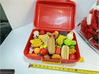 Box of Plastic Play Food