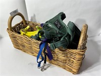 Basket With Dog Leashes/Harness Size M