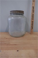 Vintage Glass Jar with Metal Lid