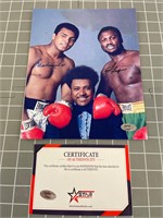 MUHAMMAD ALI & JOE FRAZIER AUTOGRAPHS W/ COA