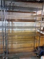 Large Metal Shelving Unit on Casters