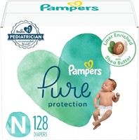 128ct Size 0 Pampers Pure Newborn Diapers