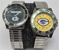 (2) Green Bay Packers Wrist Watches (Not Tested)
