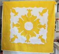 Square Yellow & White Quilt