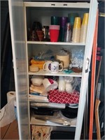 Metal Cabinet w Contents