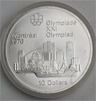 $10 '76 OLYMPICS SILVER COIN