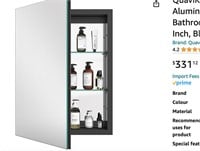 QuaviKey Medicine Cabinet with Aluminum