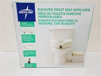 Medline Elevated Toilet Seat w/Lock NIB