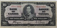 1937 $10 CAD BANK NOTE