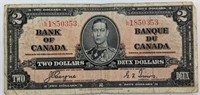 1937 $2 CAD BANK NOTE