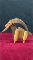 Miniature 3D Wooden Goat Sculpture