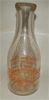 Pure Cream Products Co. Dairy Bottle