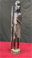 Vintage Besmo African Warrior Tribal Statue