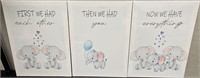 Elephant Family Love Quote Canvas 11x15 Each